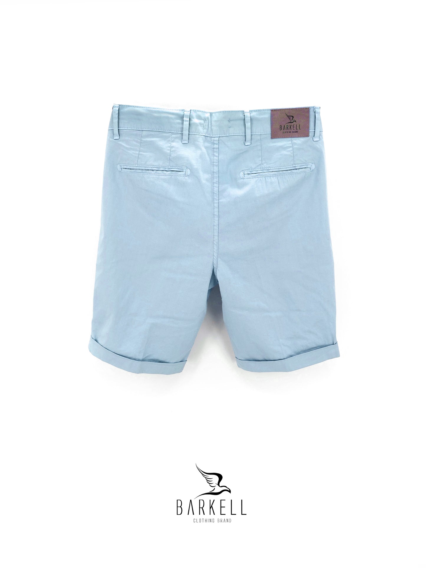 Bermuda Celeste Modello Chinos in Cotone Gabardina