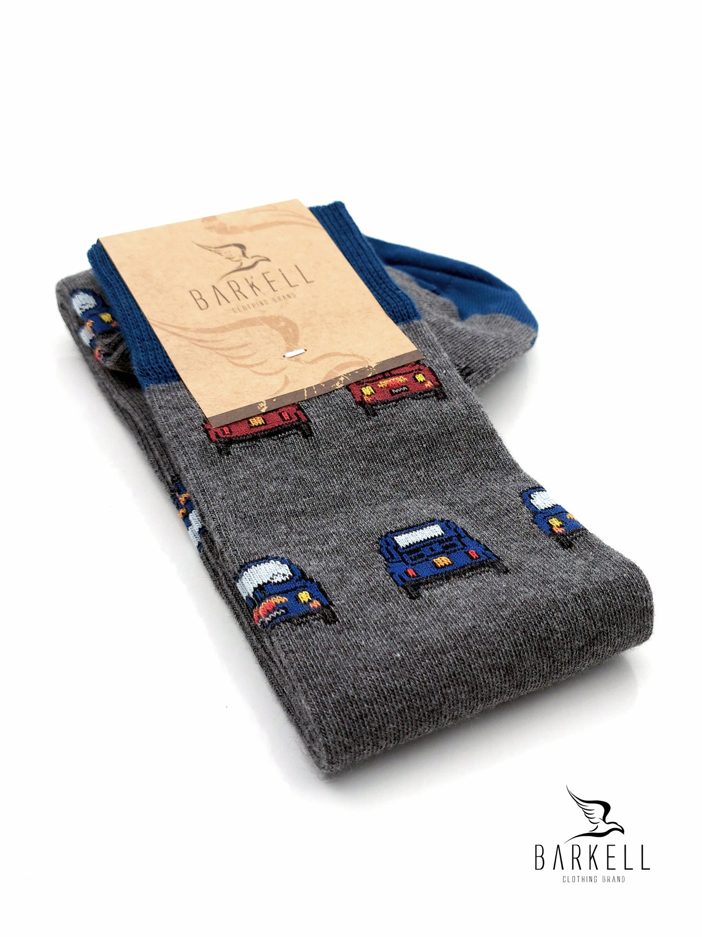 Calza Lunga In Caldo Cotone di Alta Qualità Fondo Grigio Fantasia 500