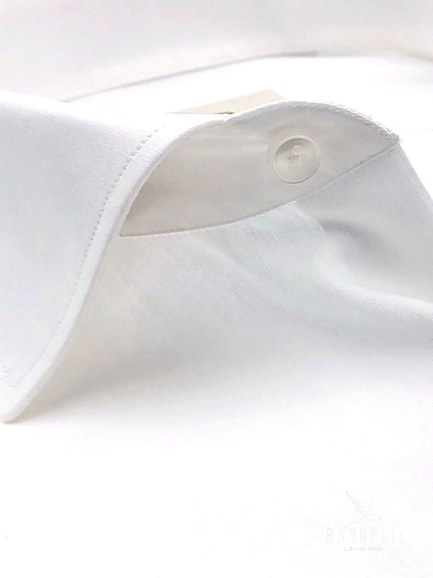 Camicia in Cotone No Stiro Zephir Bianco Collo Francese