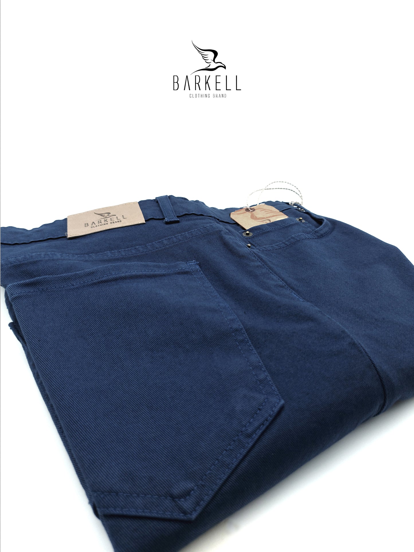 Pantalone Indaco Modello Jeans Cinque Tasche in Cotone Drill
