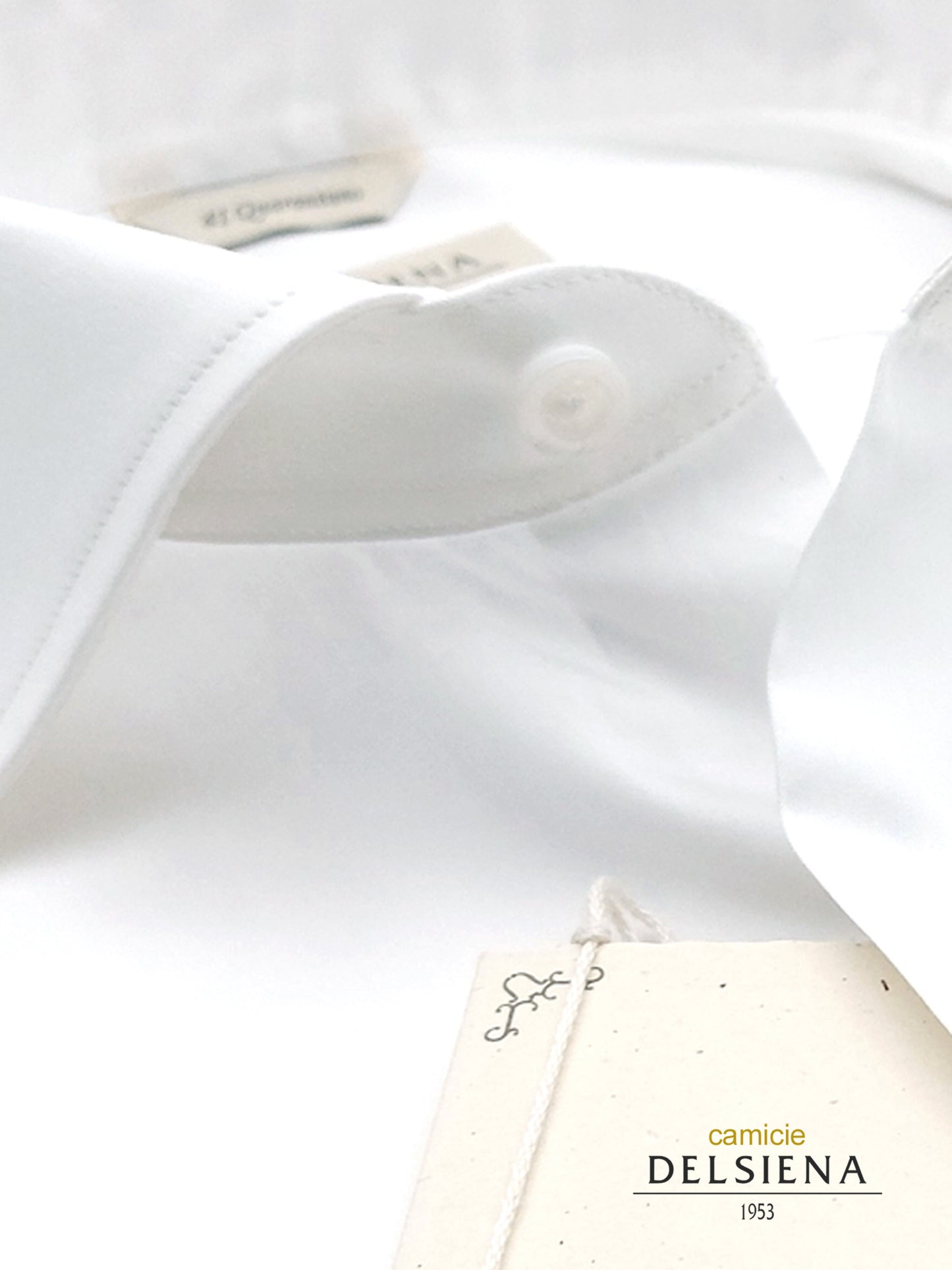 Camicia in Cotone Extra Fine Bianca Collo Francese
