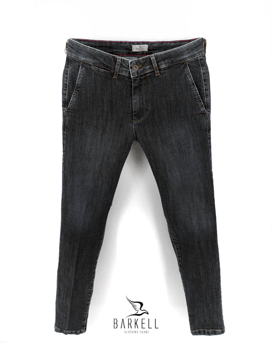 Jeans Modello Chinos Lavaggio Stone Wash Black