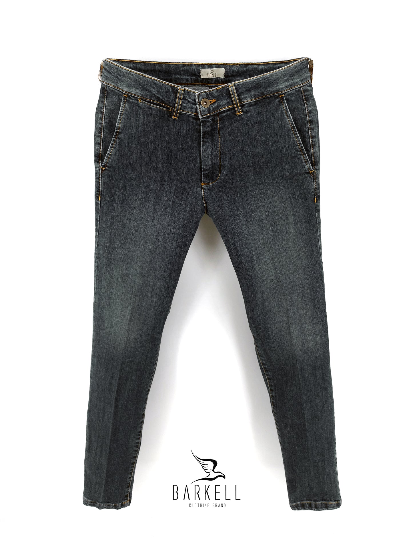 Jeans Modello Chinos Lavaggio Stone Wash al Tè