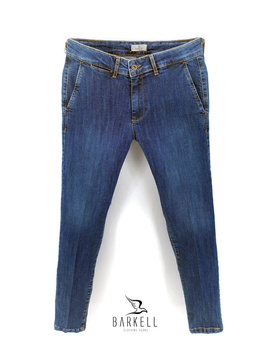 Jeans Modello Chinos Lavaggio Stone Wash