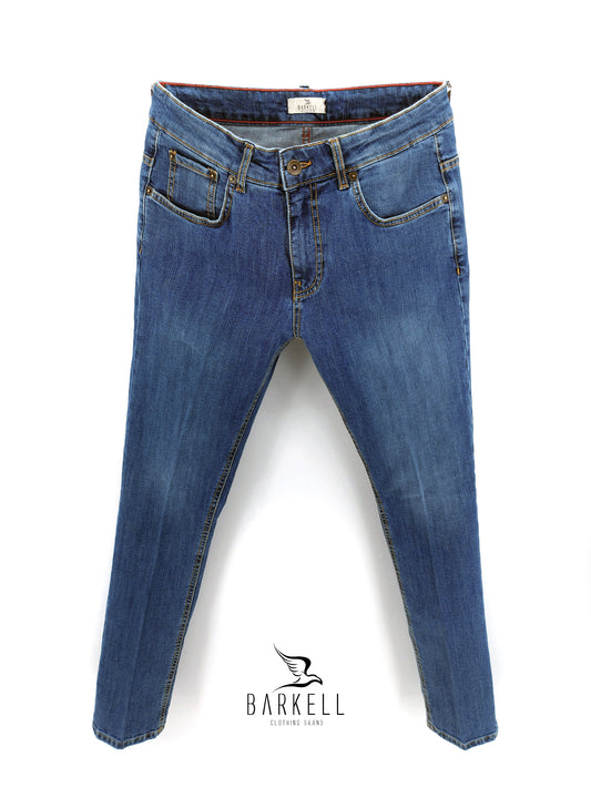 Jeans Modello Cinque Tasche Lavaggio Super Stone Wash