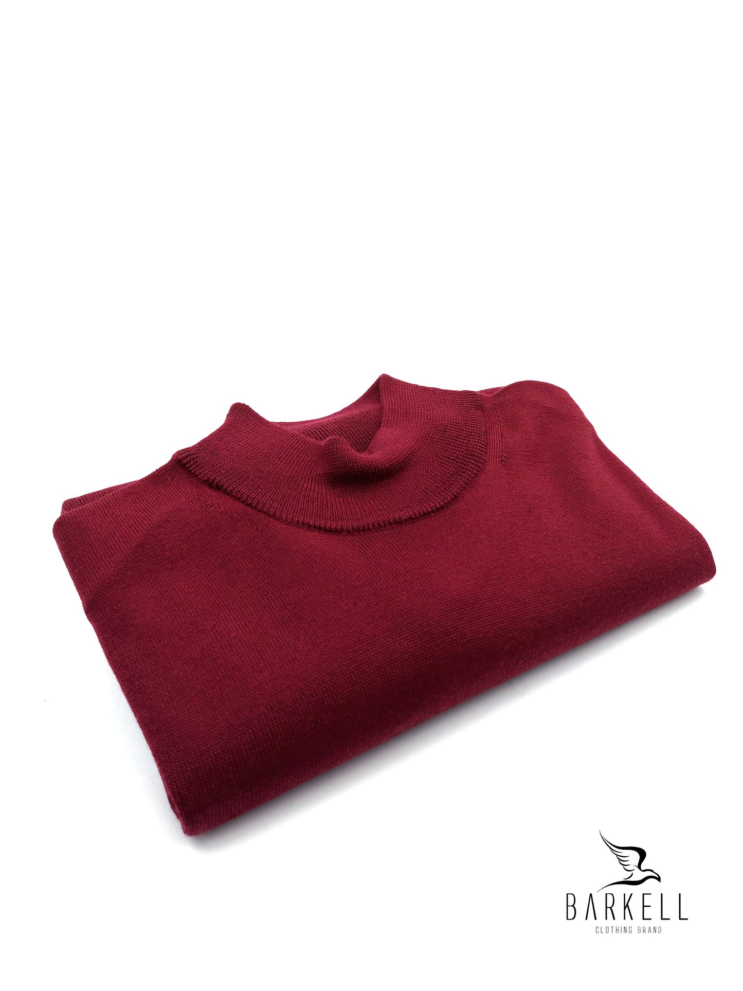 Maglia Lupetto Rasata in Pura Lana Merinos Extrafine Color Vinaccia