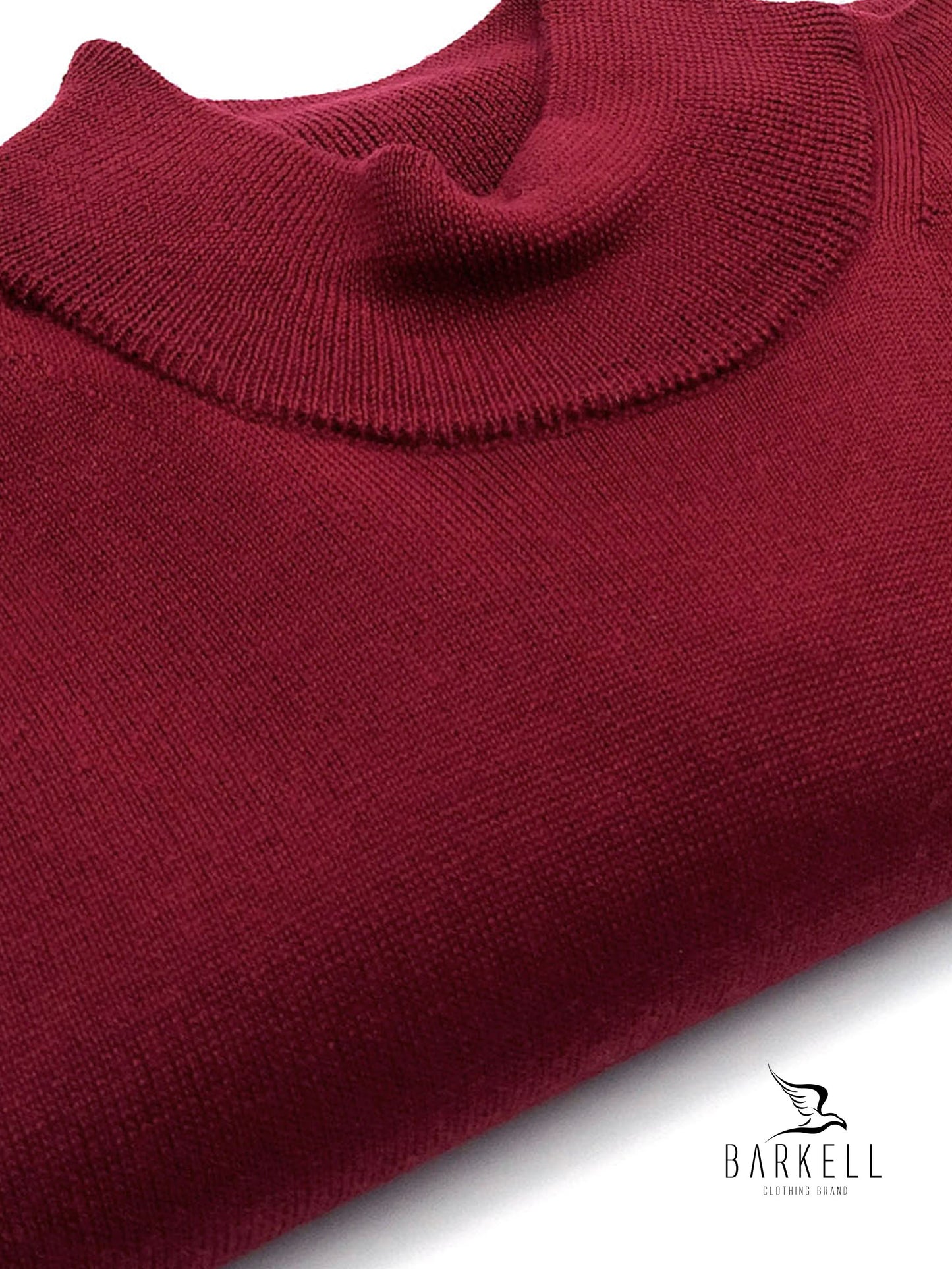 Maglia Lupetto Rasata in Pura Lana Merinos Extrafine Color Vinaccia