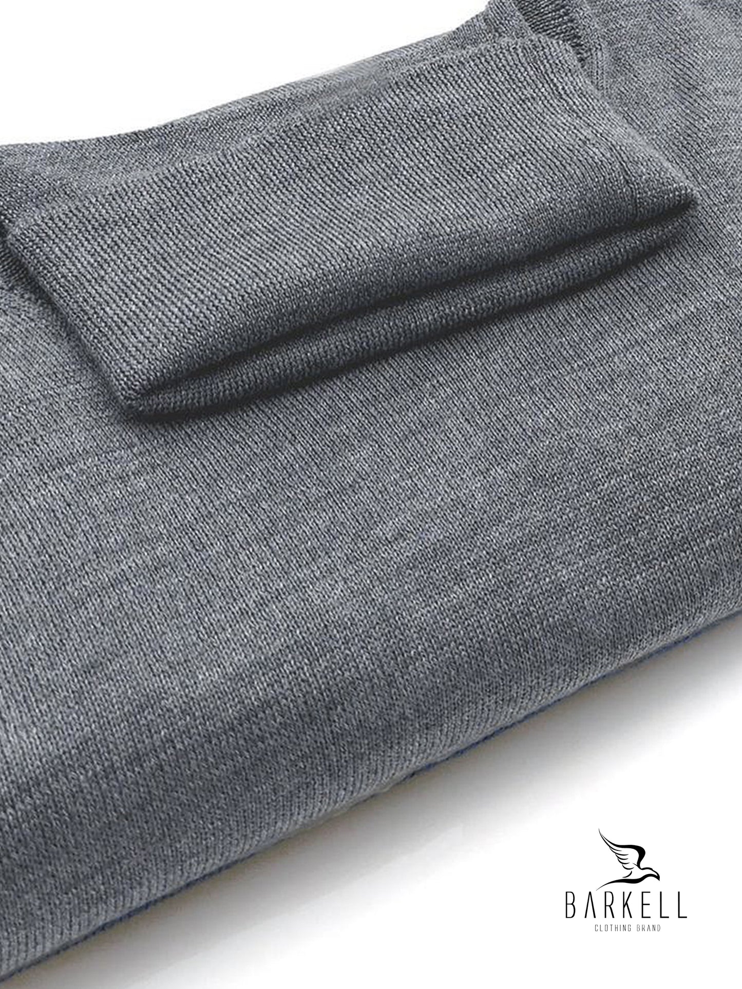 Maglia Dolcevita Rasata in Pura Lana Merinos Extrafine Color Grigio