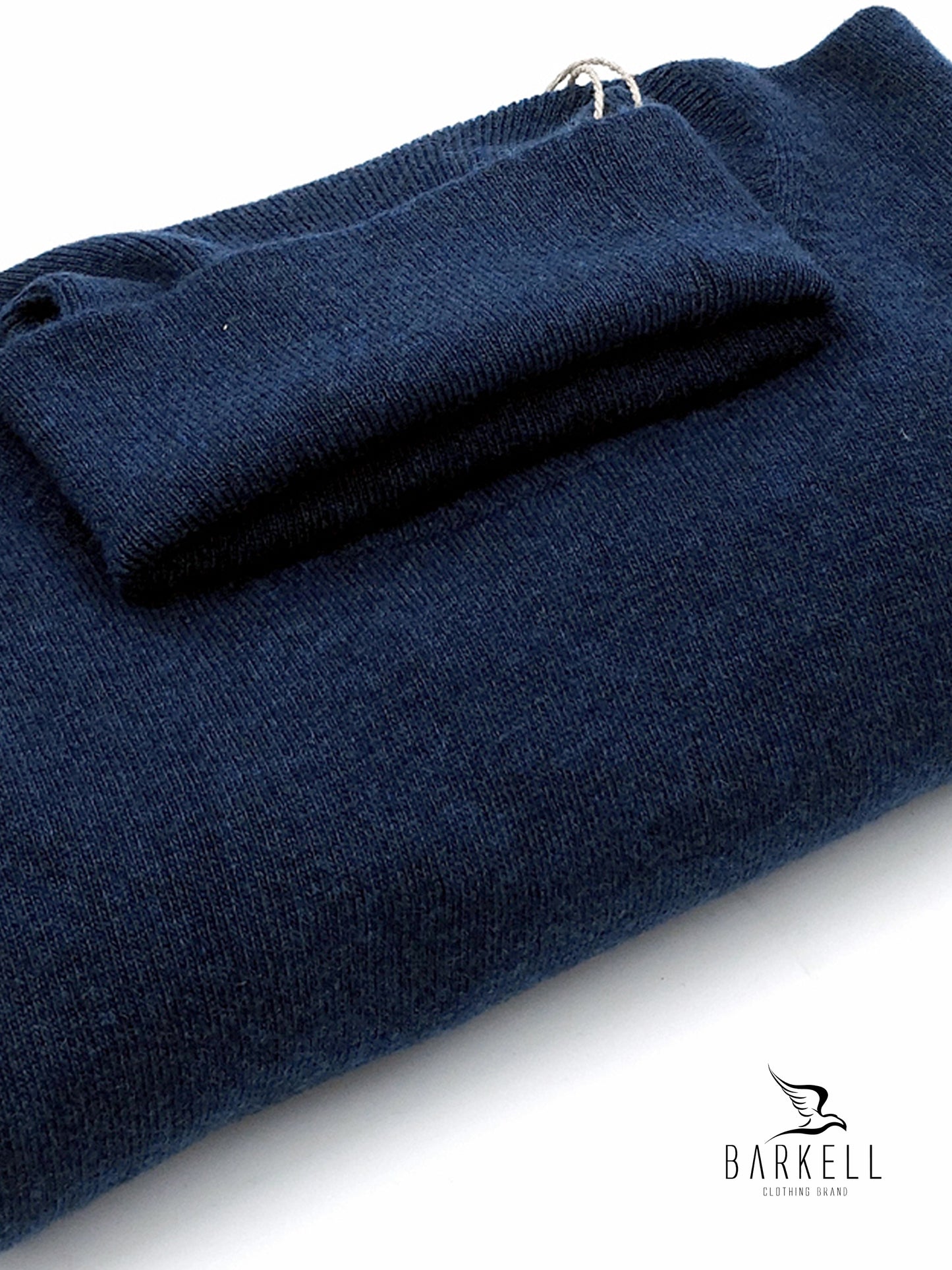 Maglia Dolcevita in Pura Lana Supersoft Color Blu Denim