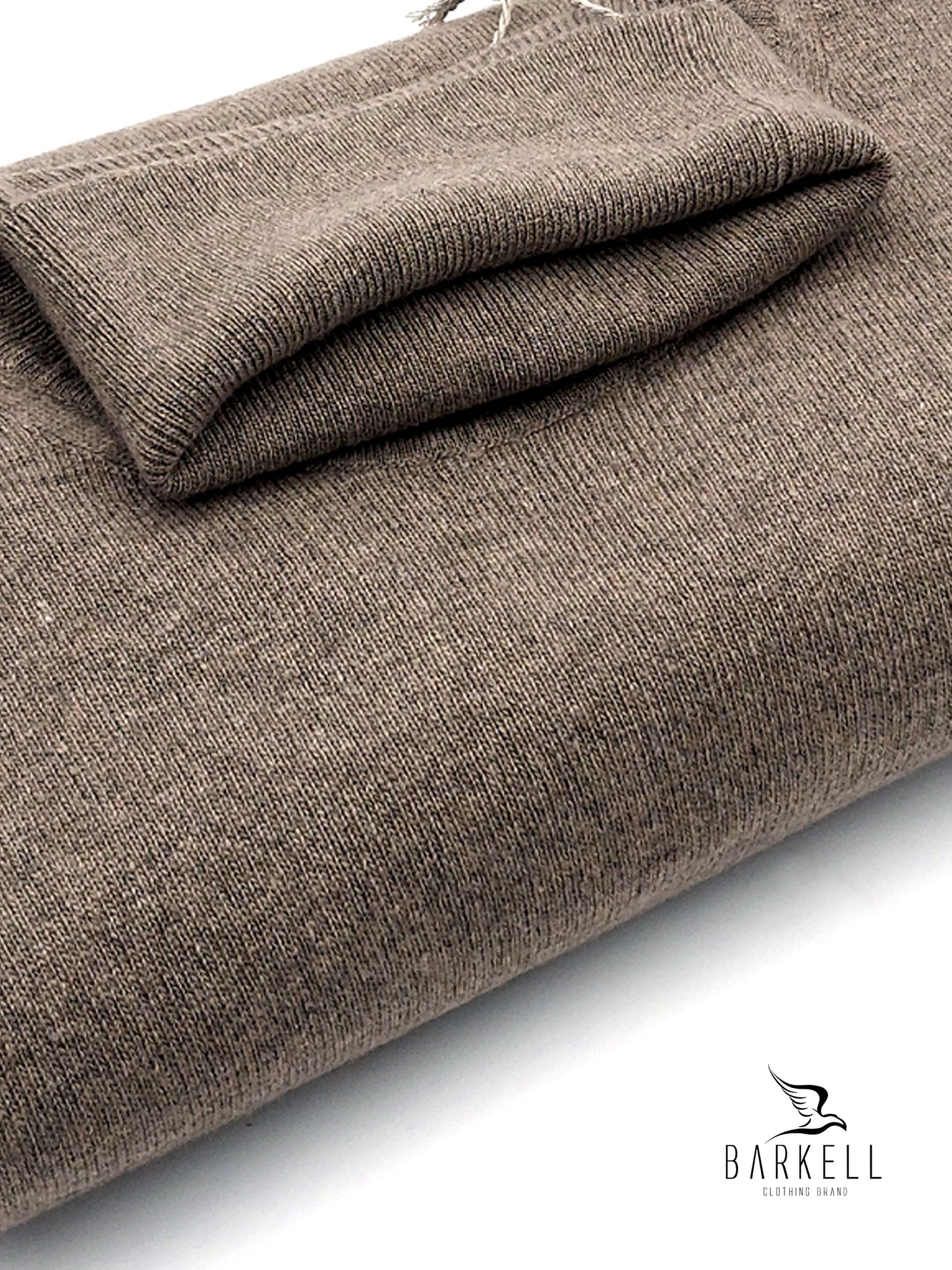 Maglia Dolcevita Rasata in Misto Lana con 10% di Cashmere Color Cammello