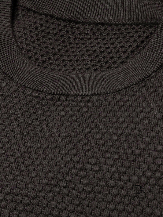 Crewneck Sweater in Brown Wool Blend