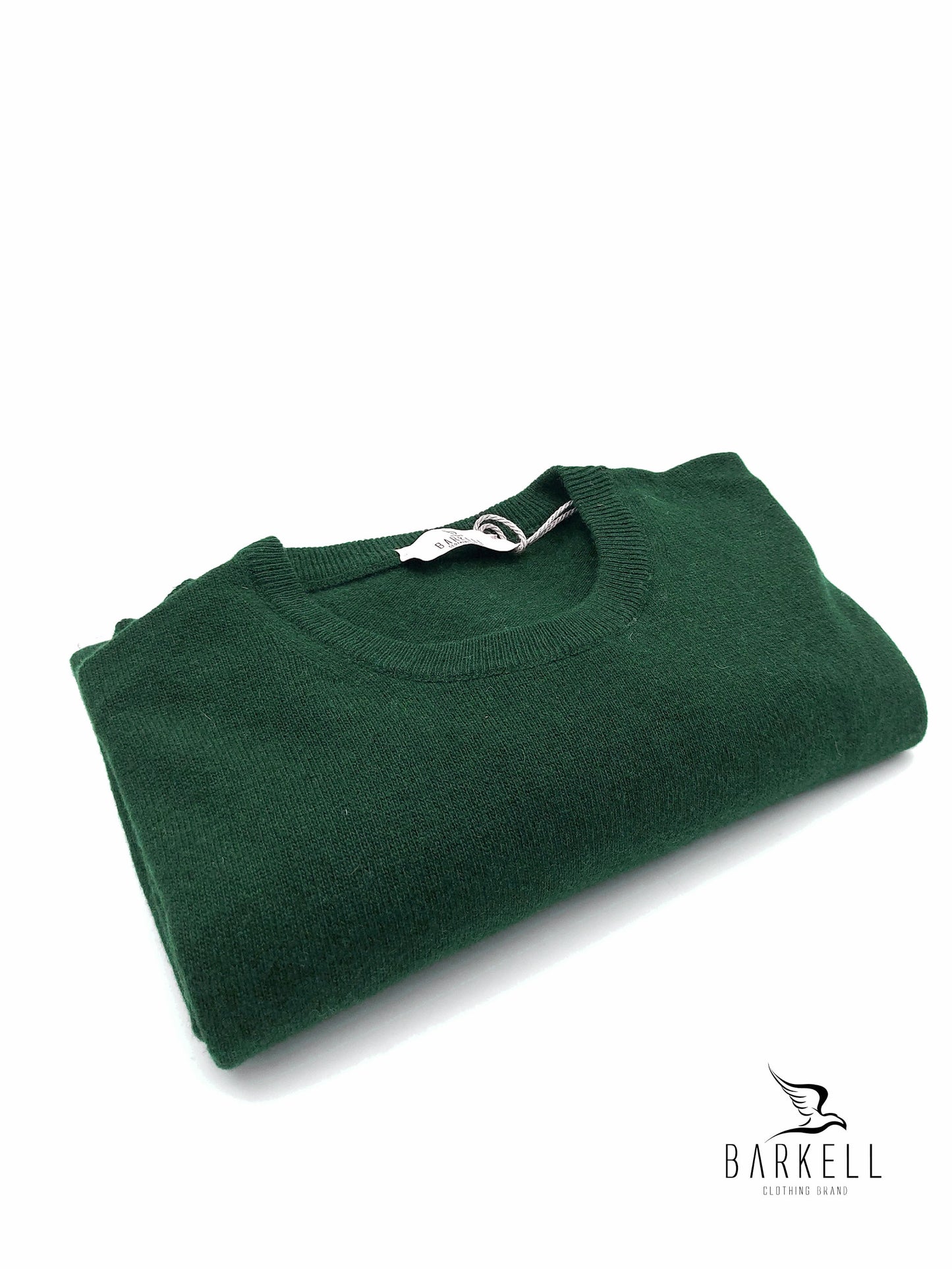 Maglia Girocollo Rasata in Misto Lana con 5% di Cashmere Color Verdone