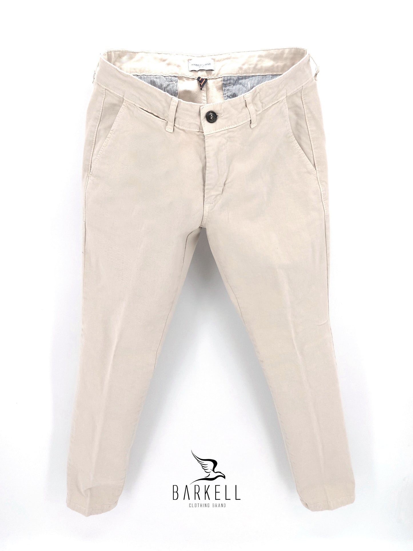 Pantalone Invernale Gesso Modello Chinos in Cotone Gabardina