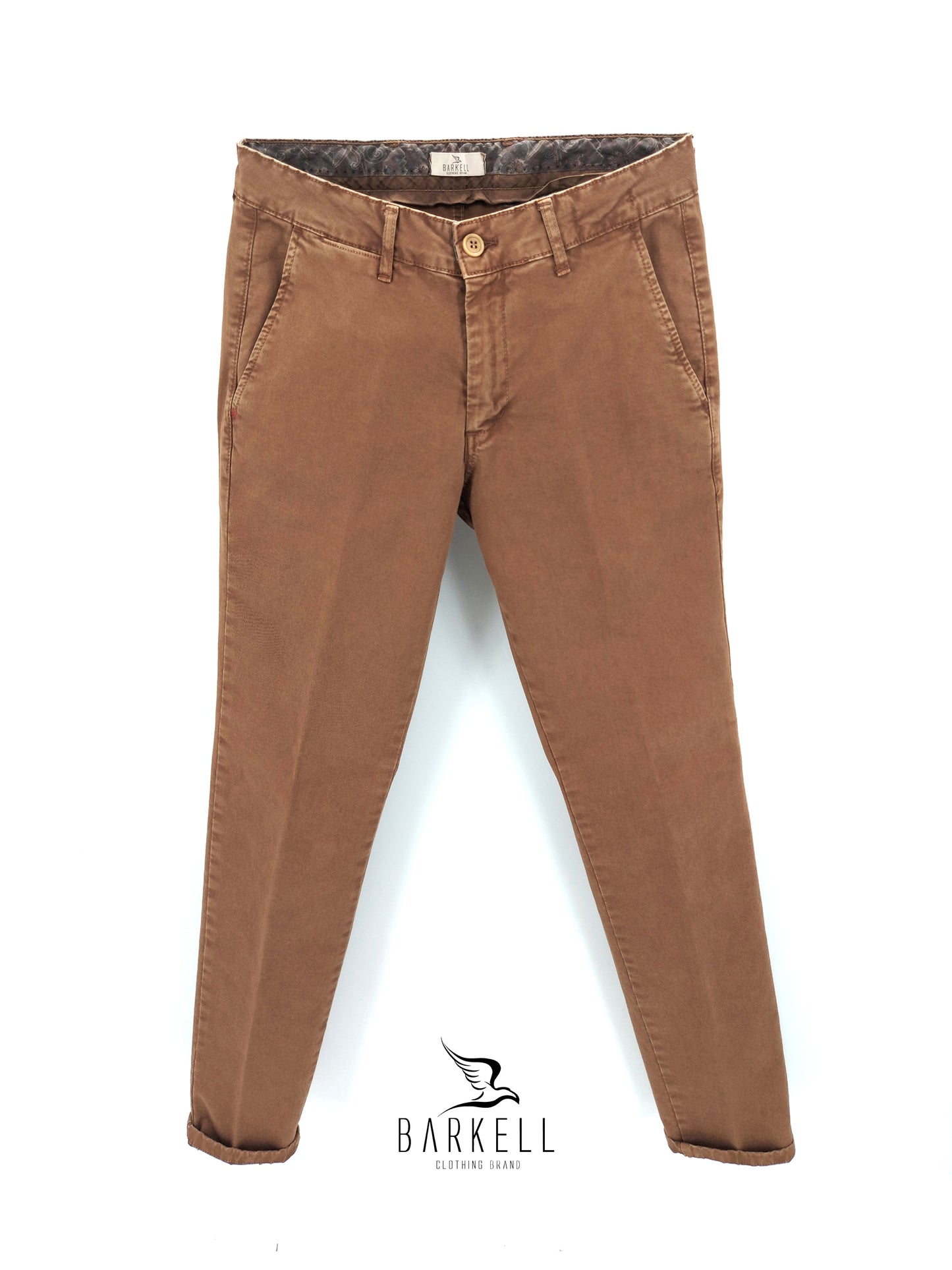 Pantalone Mattone Modello Chinos in Cotone Gabardina Ice Vintage