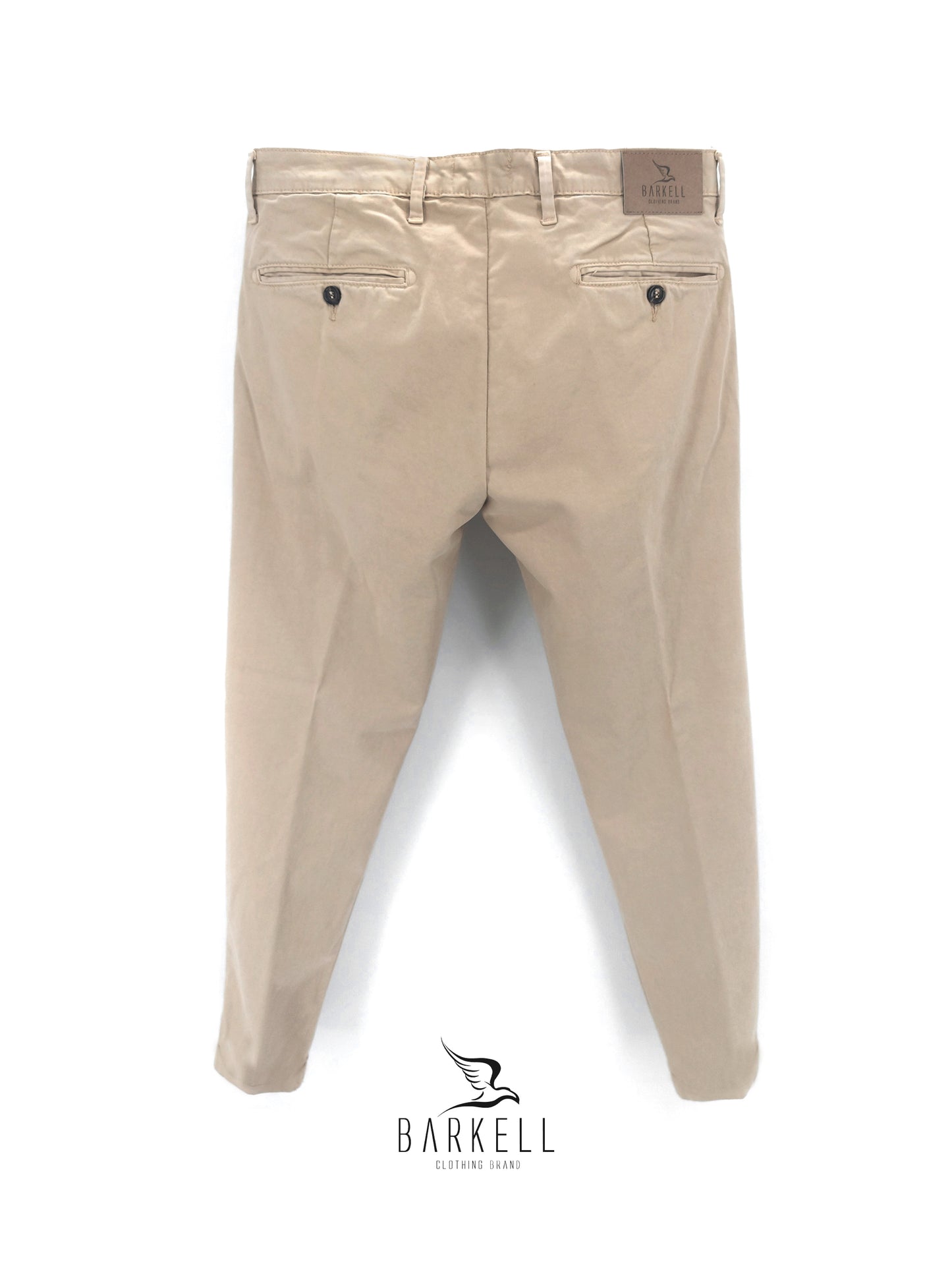Pantalone Beige Modello Chinos in Cotone Gabardina
