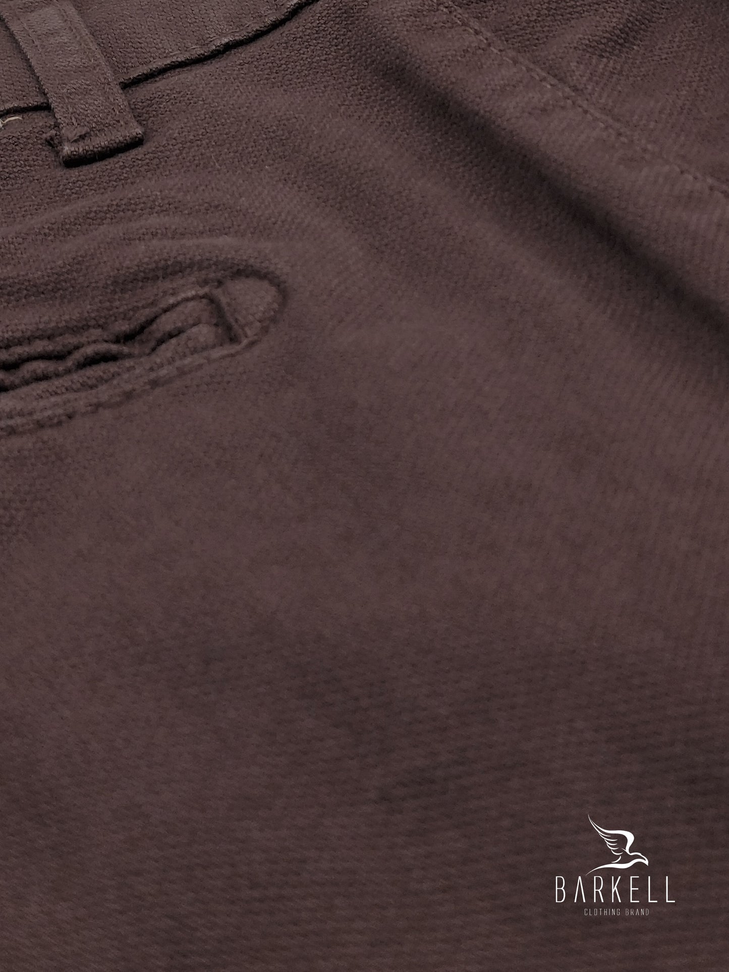 Pantalone Cacao Modello Chinos in Cotone Piquet