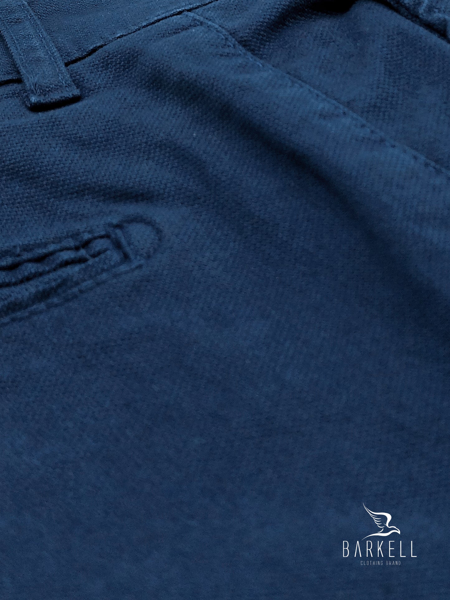 Pantalone Blu indaco Modello Chinos in Cotone Piquet