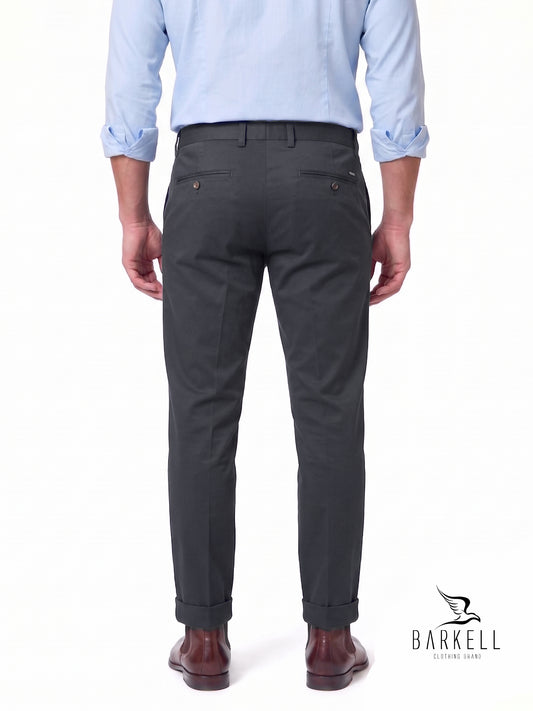 Pantalon Modèle Chino Beige en Gabardine de Coton