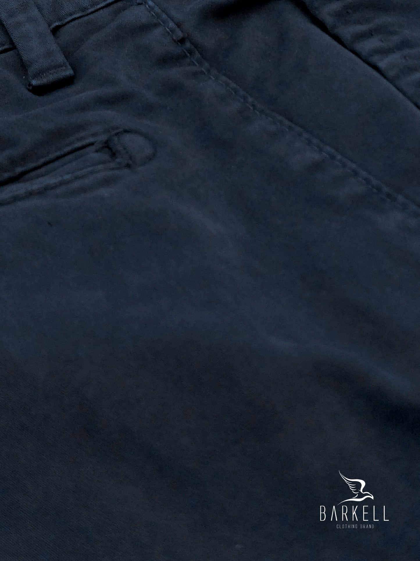 Pantalone Blu Modello Chinos in Cotone Raso