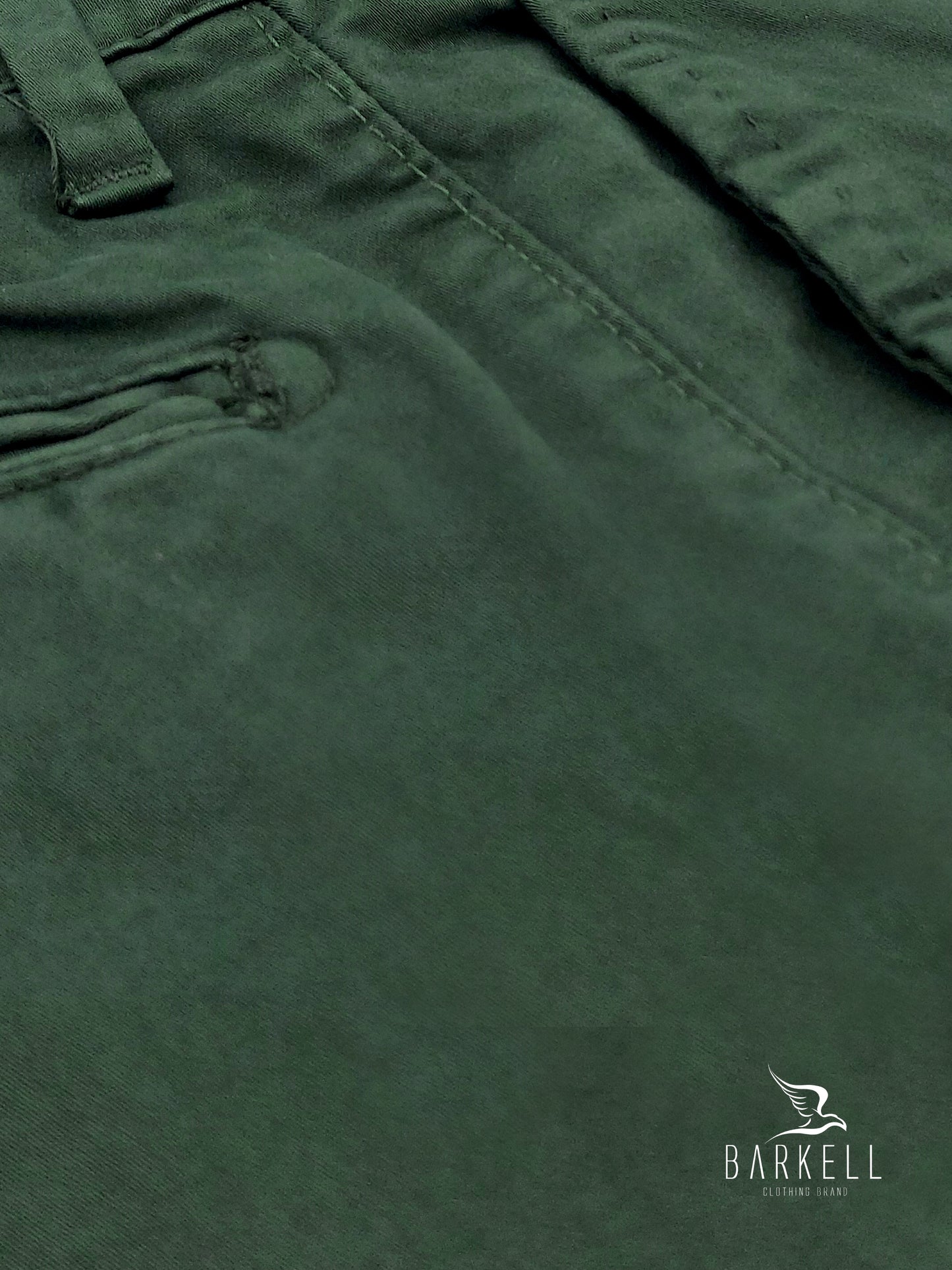Pantalone Verde Bottiglia Modello Chinos in Cotone Raso