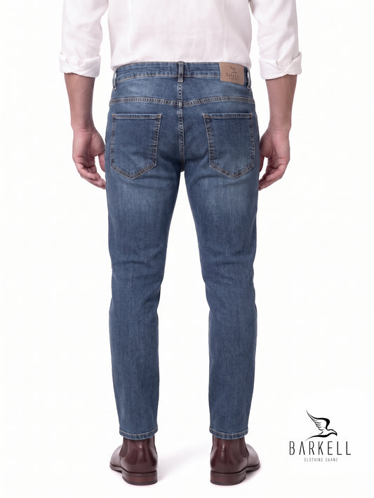 Jeans Modelo Cinco Bolsillos Lavado Usado