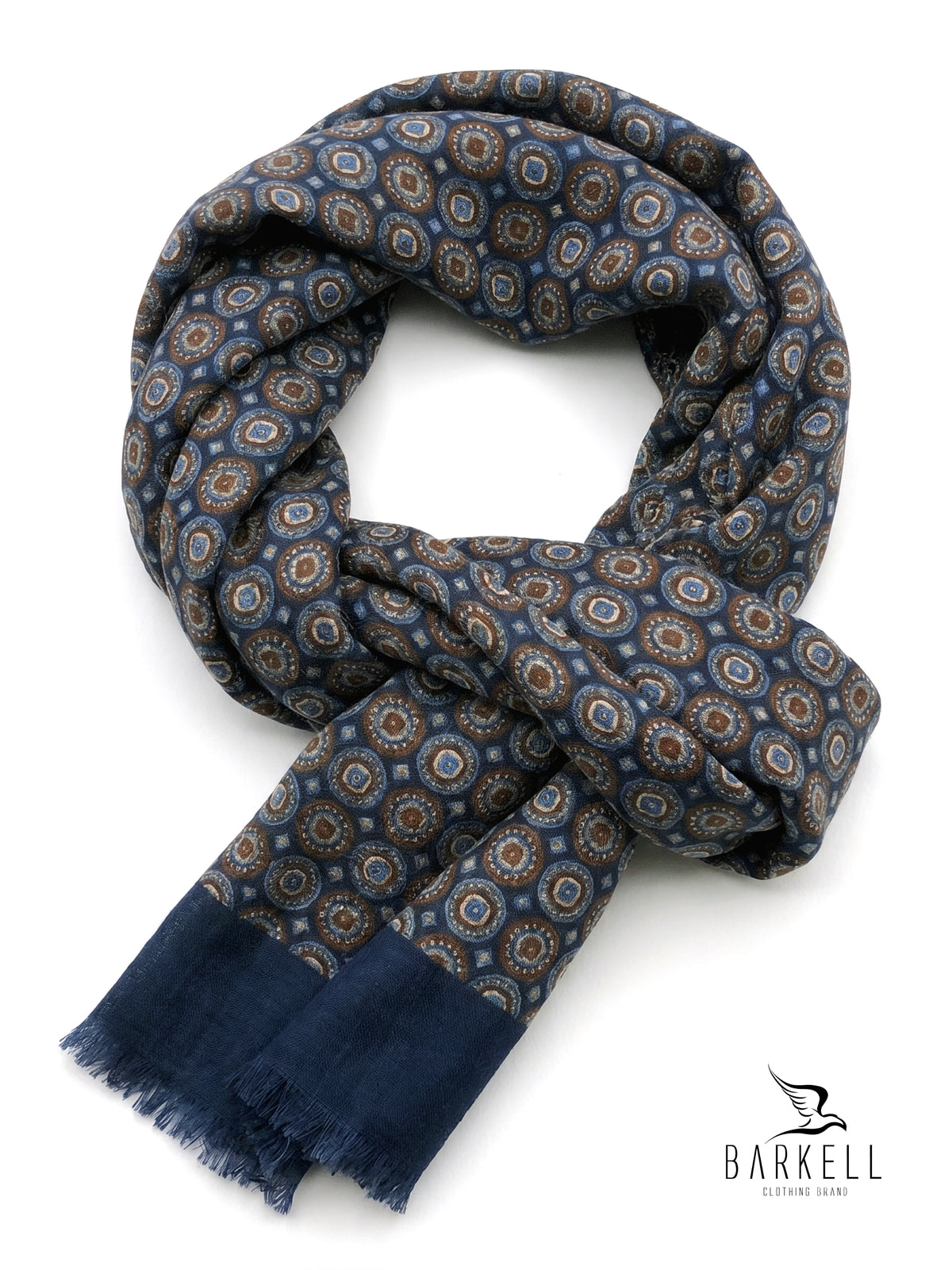 Echarpe en polyviscose effet laine à motif pied-de-poule jacquard sur fond vert