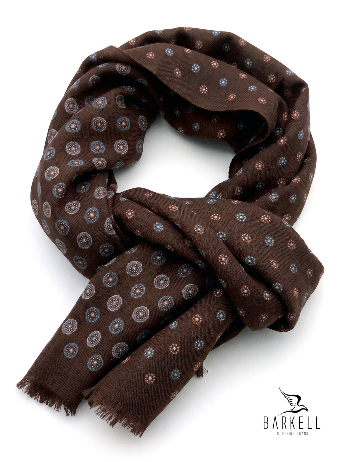 Echarpe en polyviscose effet laine à motif pied-de-poule jacquard sur fond vert