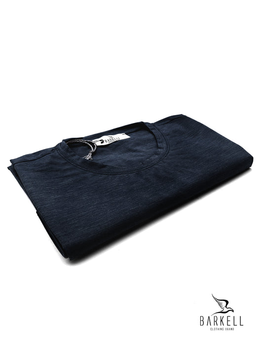 T-Shirt Girocollo in Jersey Lomellina Color Blu