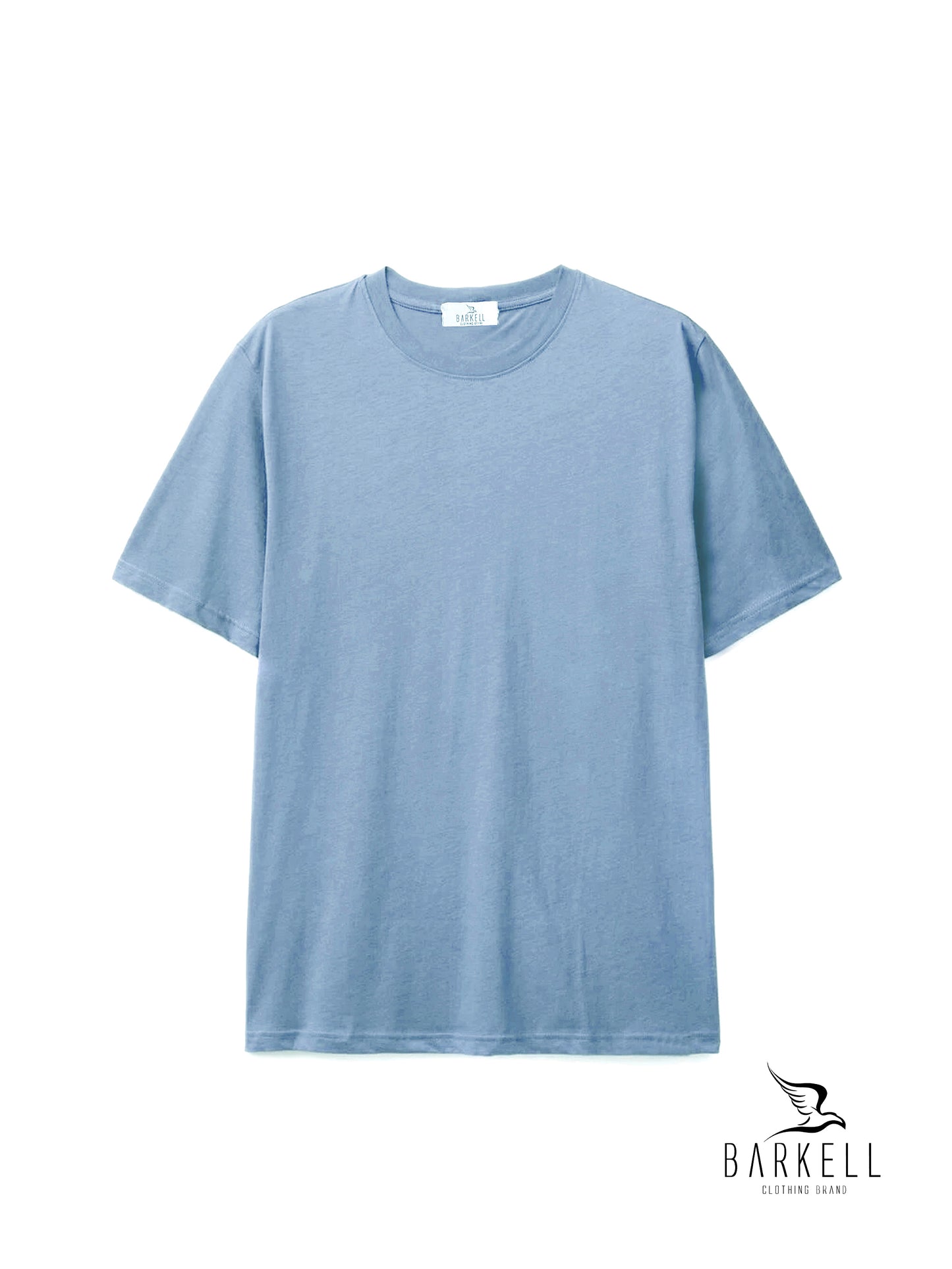 T-Shirt Girocollo in Jersey Lomellina Color Celeste