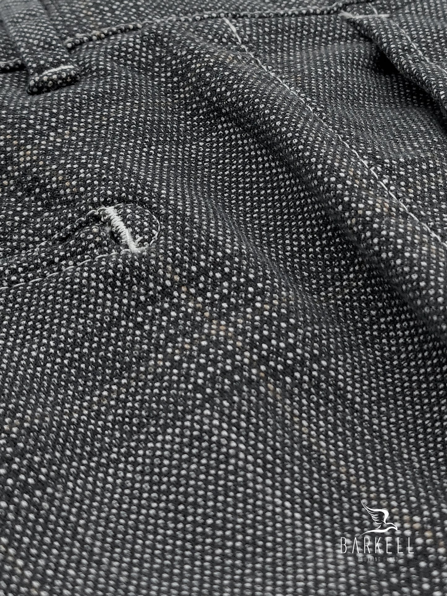 Pantalone Grigio Ghiaccio Modello Chinos in Cotone Principe Di Galles