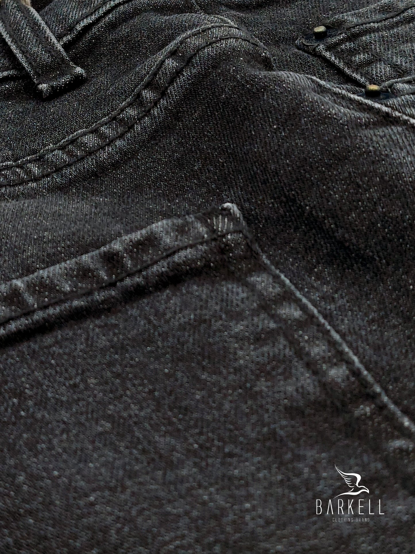 Jeans Modello Cinque Tasche Lavaggio Stone Wash Black