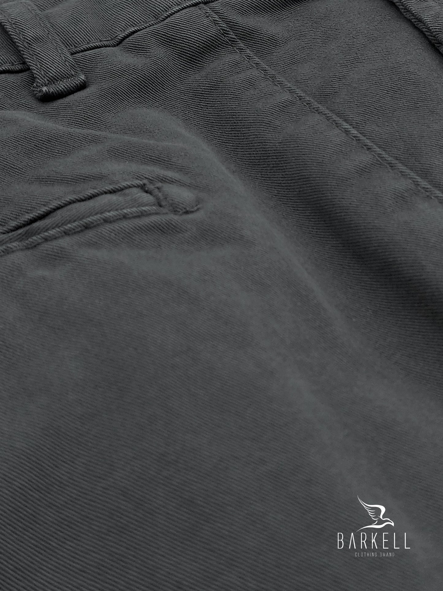 Pantalone Grigio Ferro Modello Chinos in Cotone Gabardina