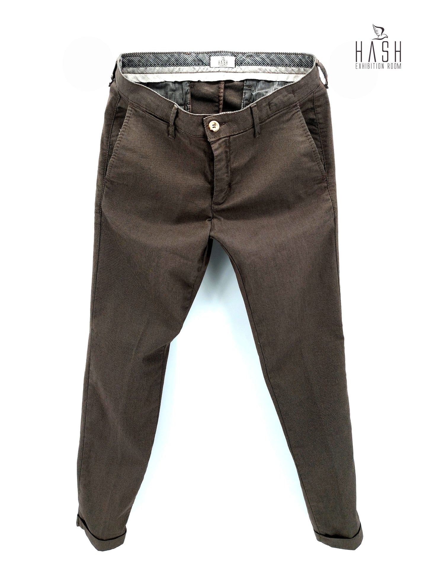Pantalone Invernale Fango Modello Chinos in Cotone Jeansato