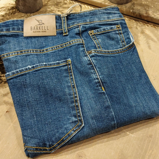Jeans Modello Cinque Tasche Lavaggio Stone Wash Micro Abraso