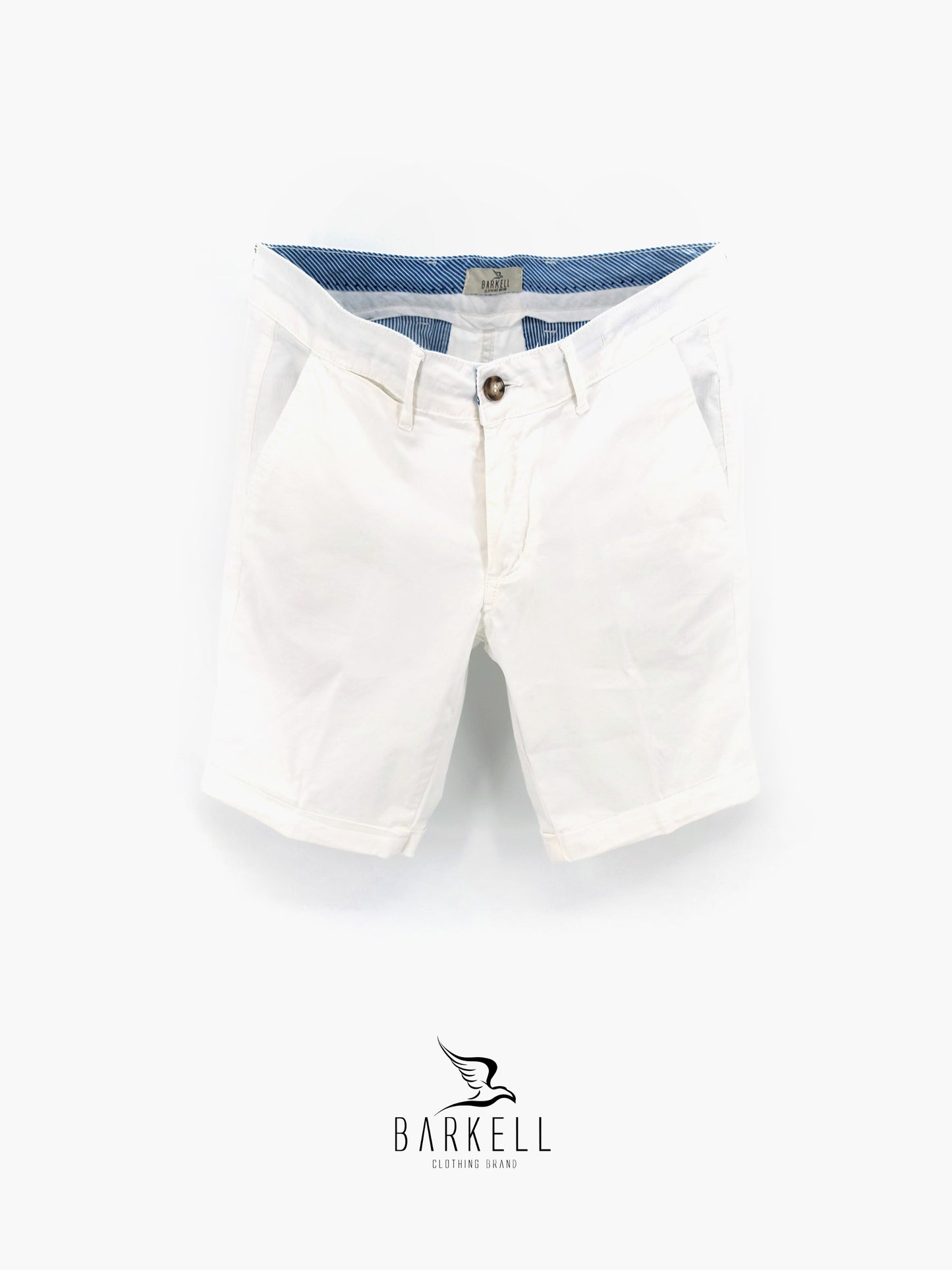 Bermuda Bianco Modello Chinos in Cotone Gabardina
