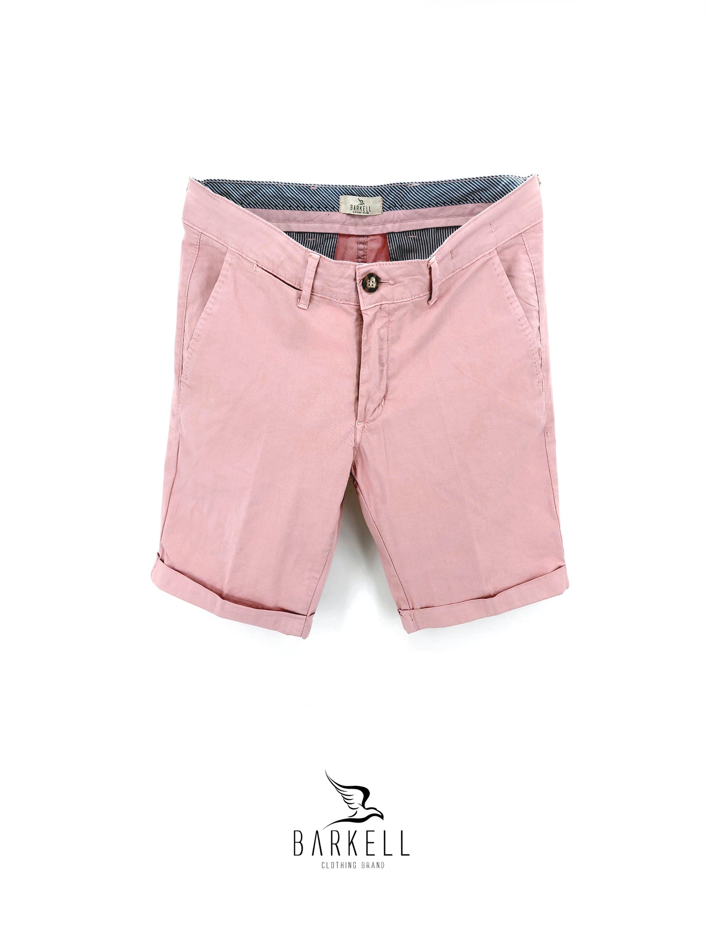 Bermuda Rosa Cipria Modello Chinos in Cotone Gabardina