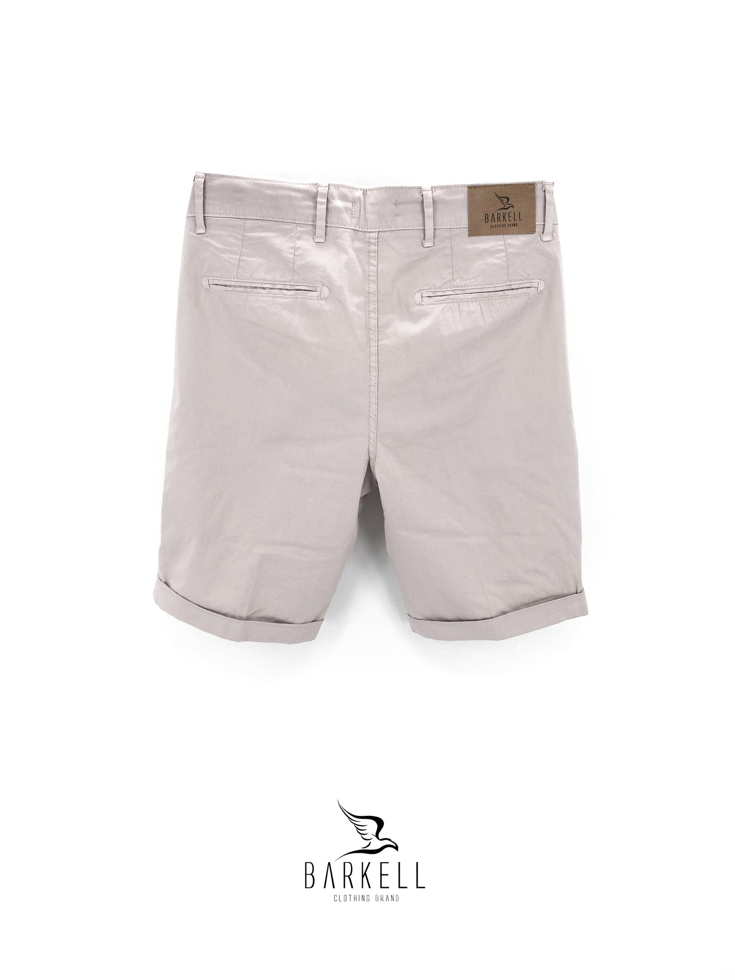 Bermuda Beige Ghiaccio Modello Chinos in Cotone Gabardina