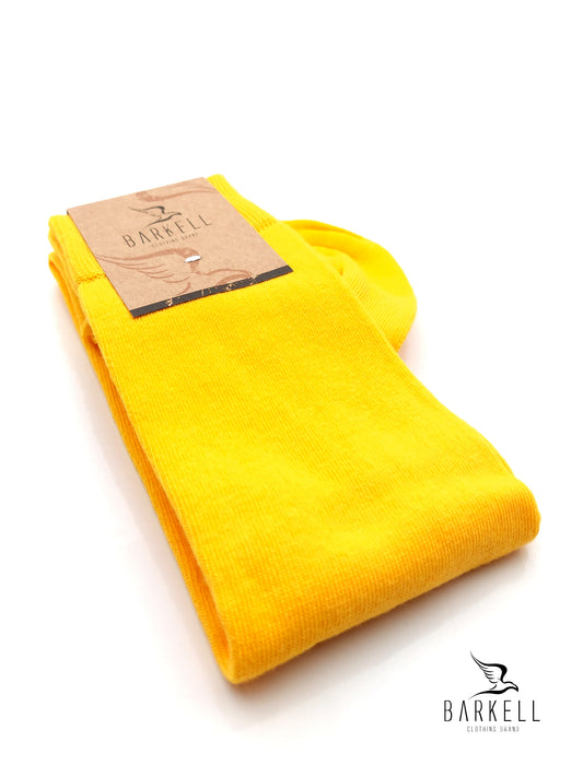 Calza Lunga In Caldo Cotone di Alta Qualità Fondo Giallo