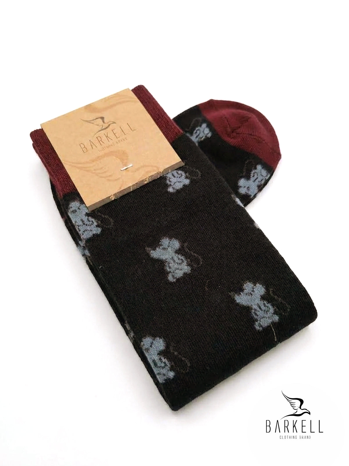 Long socks in warm high quality cotton with dark blue background and Mickey Mouse pattern