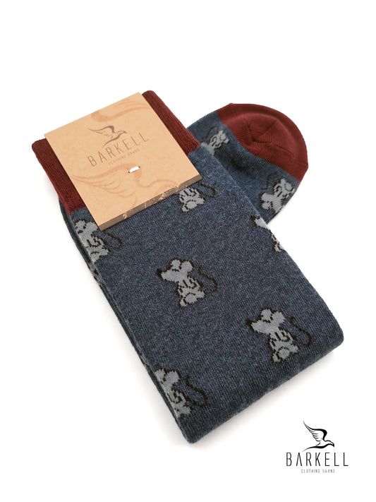 Chaussettes longues en coton chaud de haute qualité avec bas bleu et jean à motif Mickey Mouse