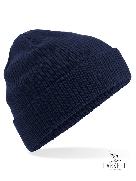 Cappello a Coste in Puro Caldo Cotone Organico Colore Blu