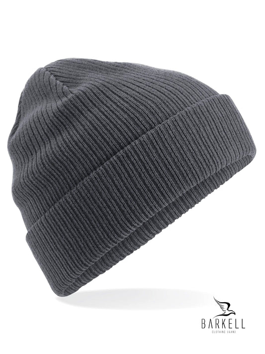 Cappello a Coste in Puro Caldo Cotone Organico Colore Grigio