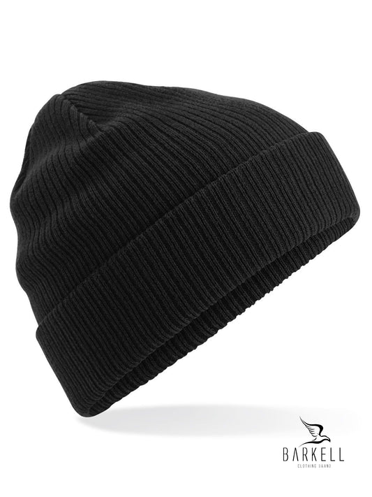 Cappello a Coste in Puro Caldo Cotone Organico Colore Nero