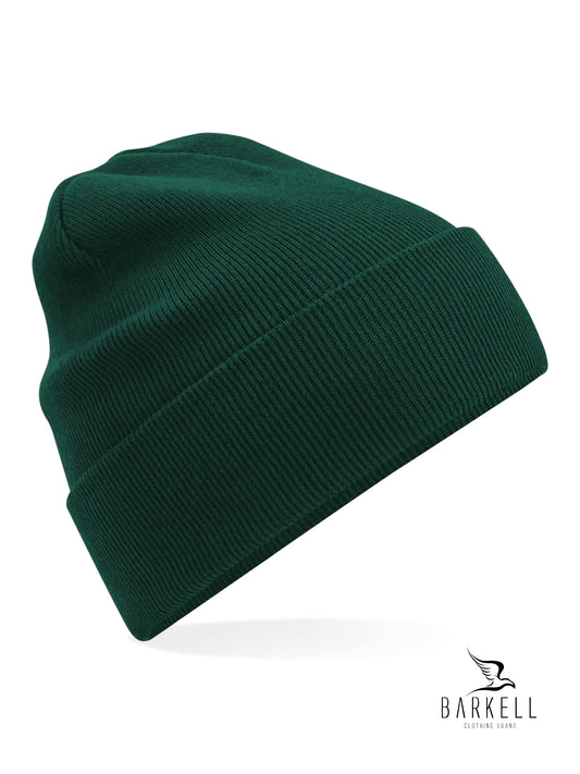 Cappello a Costine in Puro Caldo Cotone Organico Colore Verde Bottiglia