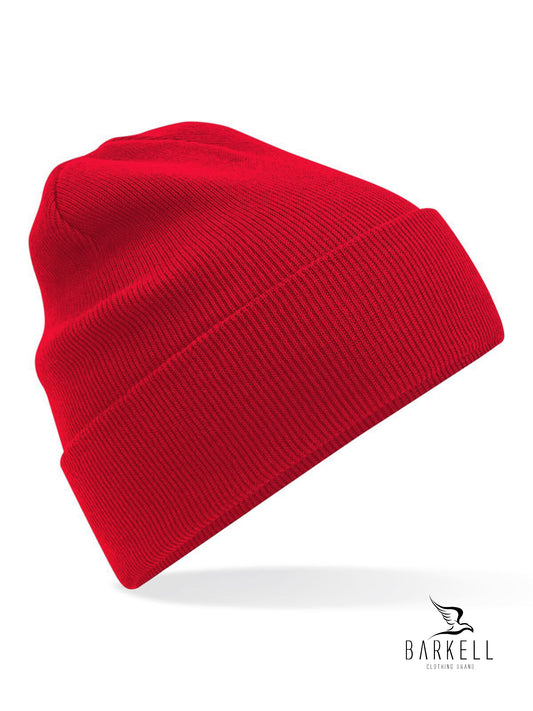 Cappello a Costine in Puro Caldo Cotone Organico Colore Rosso