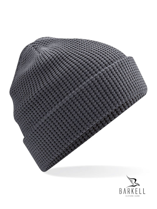 Cappello Punto Pannocchia in Puro Caldo Cotone Organico Colore Grigio