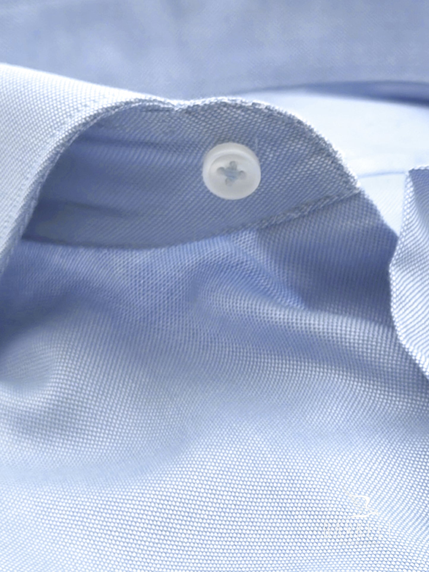 Camicia in Cotone Oxford Celeste Collo Francese Spread