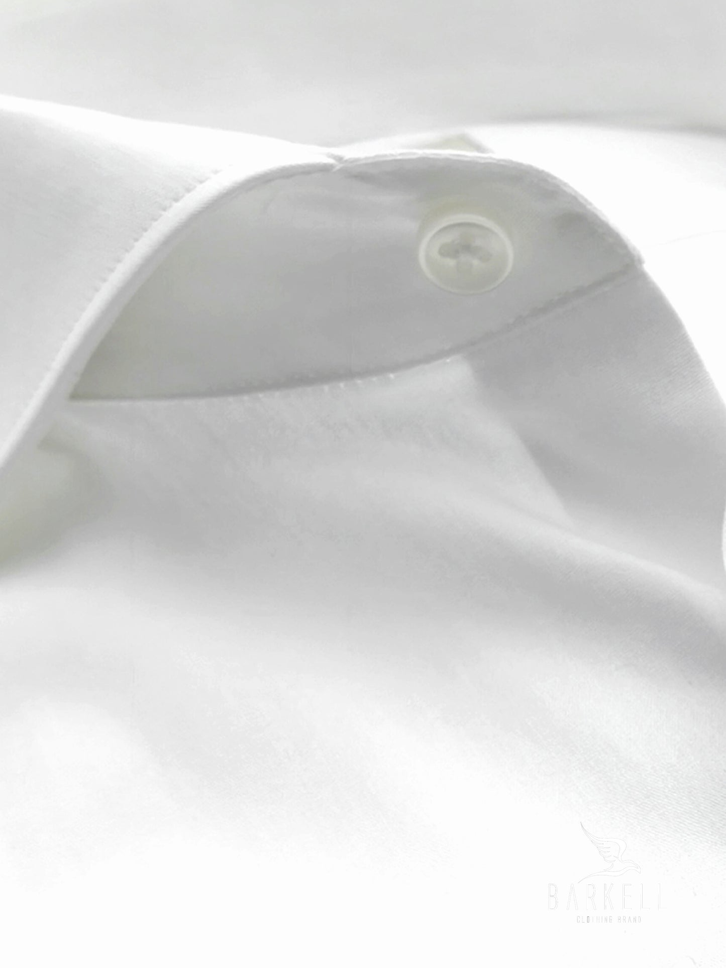 Camicia in Cotone Popeline Bianca Collo Francese Spread