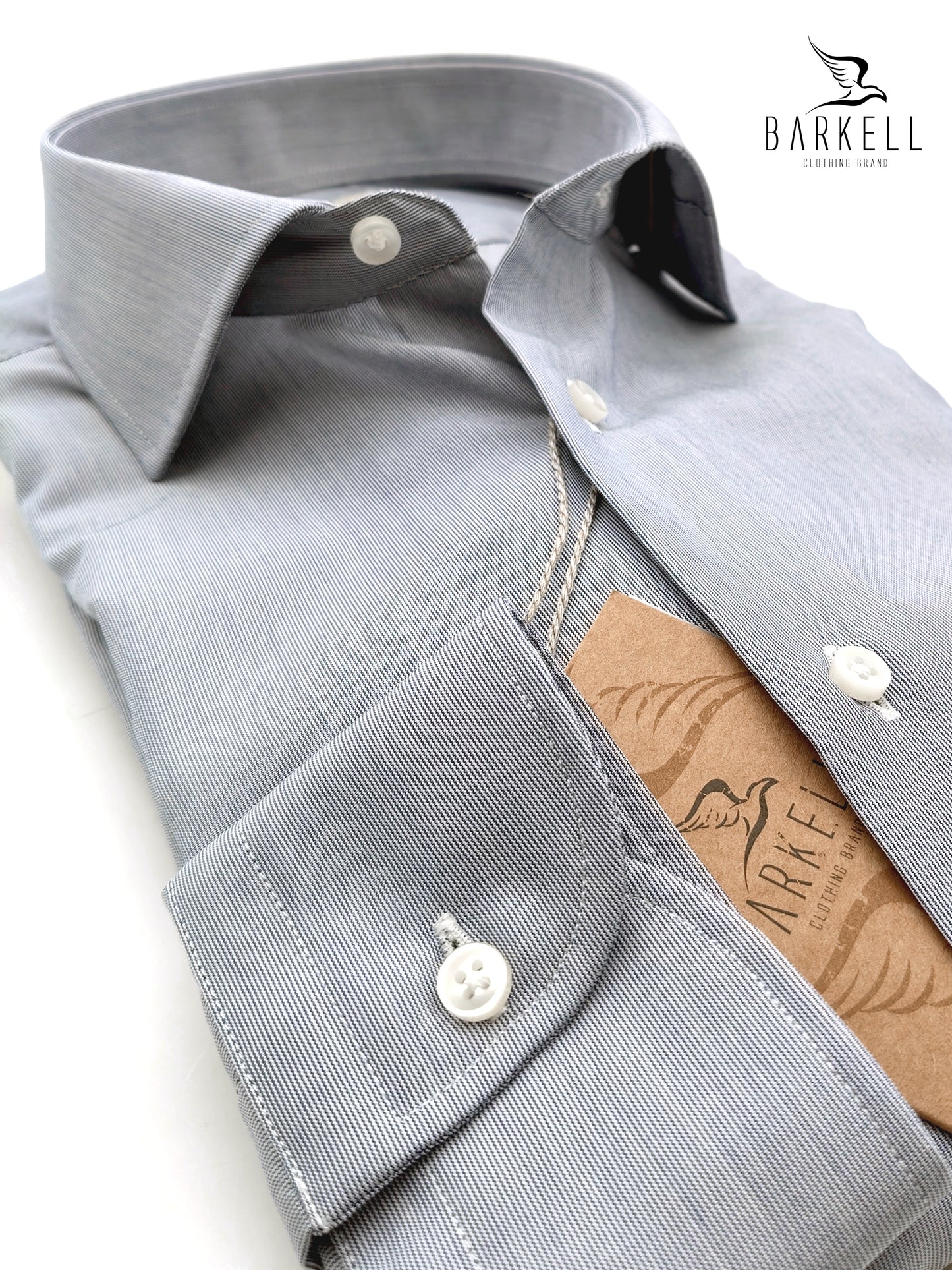 Camisa No-Iron de algodón a rayas azules y blancas con cuello francés