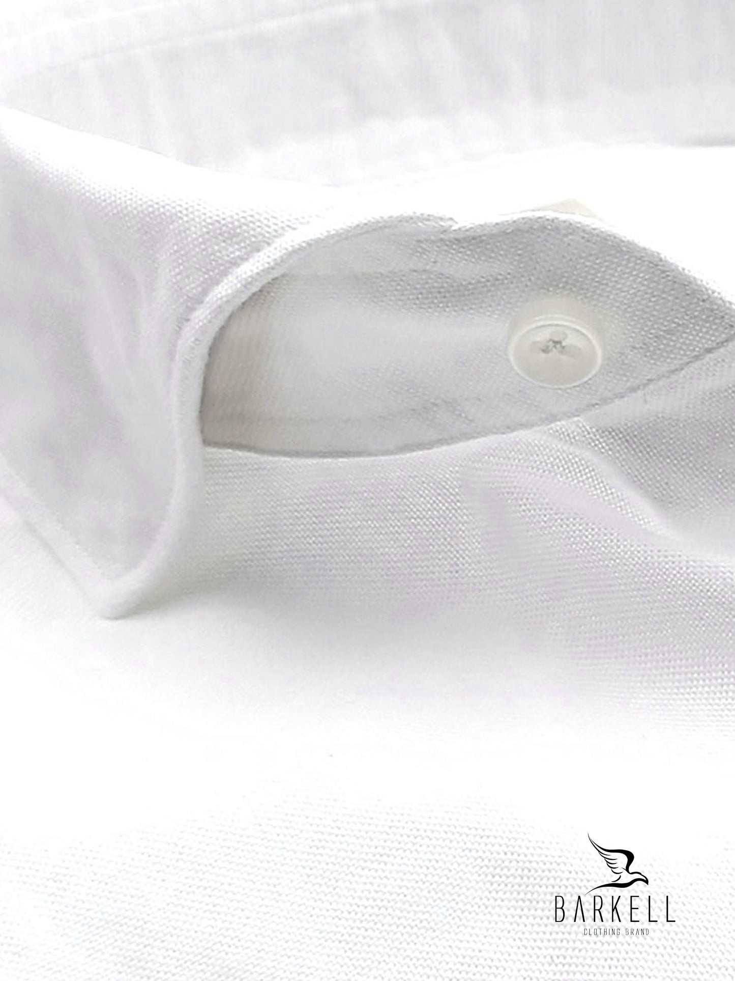 Camicia in Cotone Oxford Bianco Collo Francese Cutaway